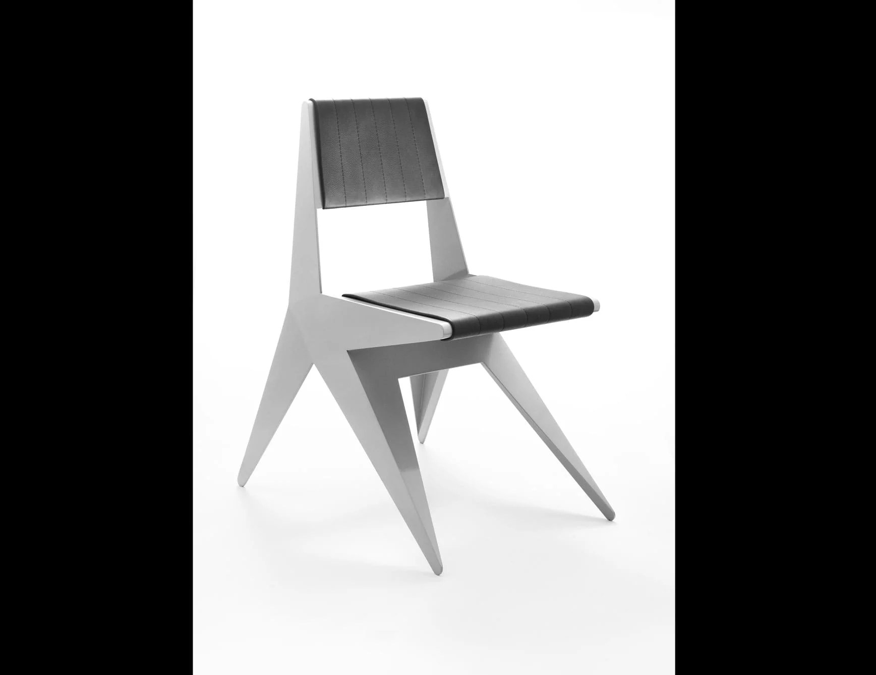 Lamberti Décor Star Chair Transitional Aluminum Chair in Silver Luxury Italian Furniture Store